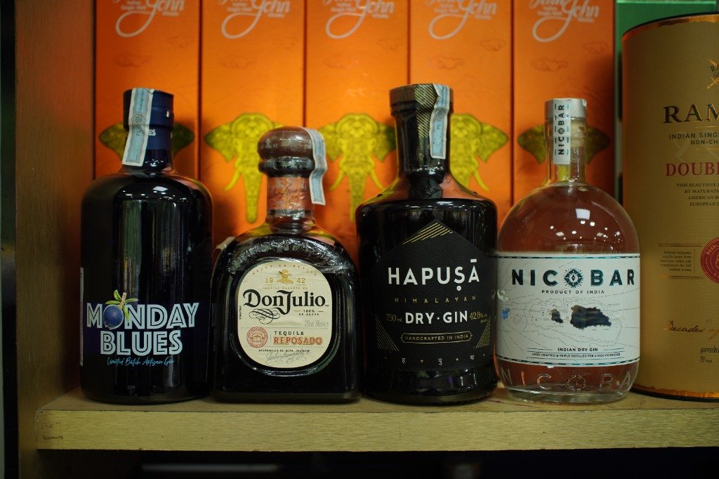 Don Julio Reposado Tequila, Hapusa Himalayan Dry Gin, Monday Blues and Nicobar Gin